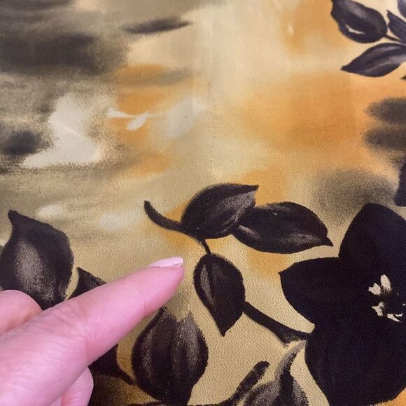 Vintage 90's Joni Blair Yellow Floral Tie Back Maxi Dress Size Medium - Picture 14 of 15